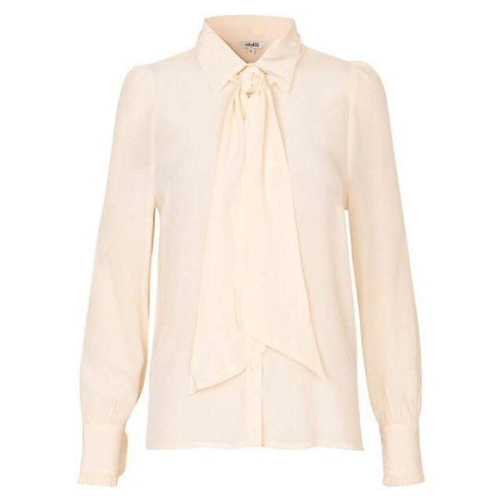 Cream Blouse with Bow Option